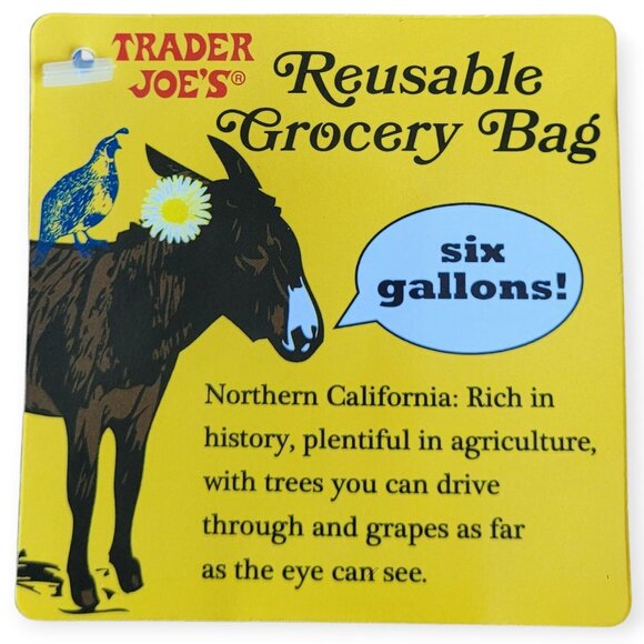 Trader Joe's San Francisco **Reusable Tote Bag** 6-Gallon NWT - Picture 4 of 8